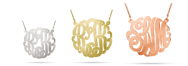 Monogram Necklace Size Guide - www.neverfullmm.com Jewelry Blog